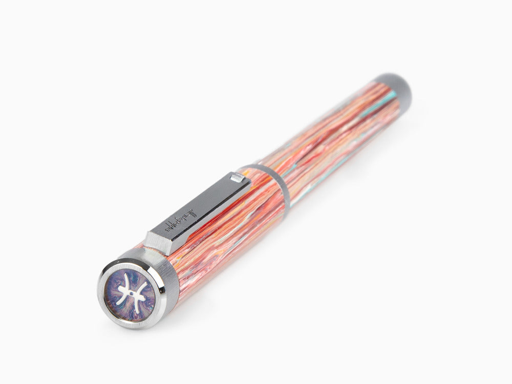 Montegrappa Zero Zodiac Pisces Fountain Pen, Steel, ISZEZ-IP-S2