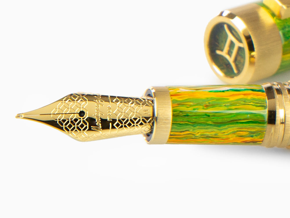 Montegrappa Zero Zodiac Gemini Fountain Pen, Steel, ISZEZ-IY-G7