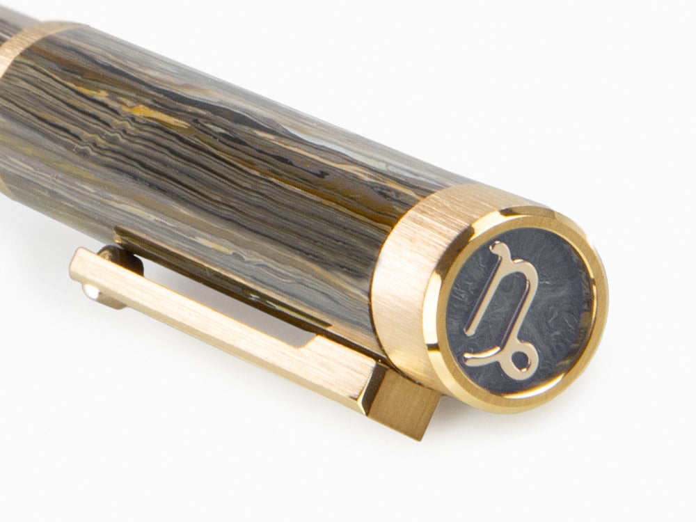 Montegrappa Zero Zodiac Capricorn Fountain Pen, Steel, ISZEZ-IY-M3