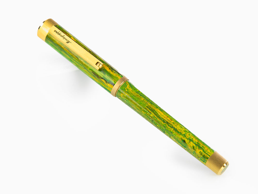 Montegrappa Zero Zodiac Gemini Rollerball pen, Green, Gold plated, ISZEZRIY-G7