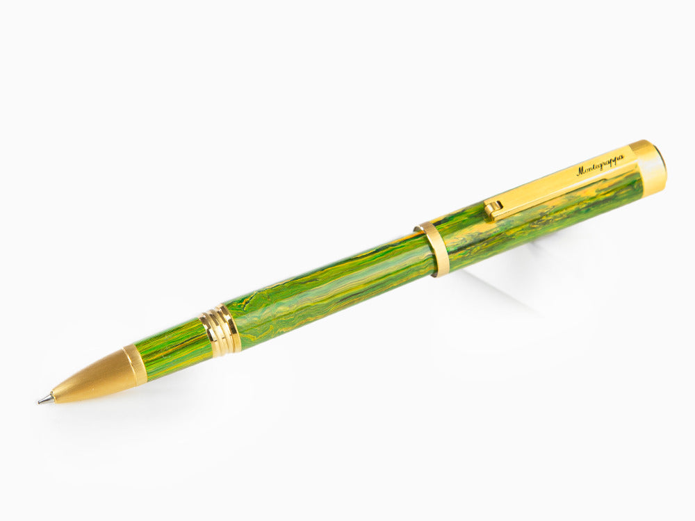 Montegrappa Zero Zodiac Gemini Rollerball pen, Green, Gold plated, ISZEZRIY-G7