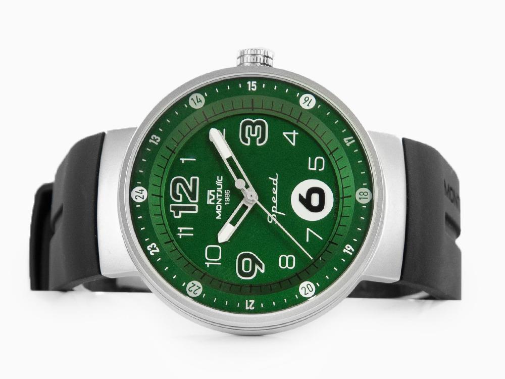 Montjuic Elegance Quartz Watch, Stainless Steel 316L, Green, 43 mm, MJ1.0305.S