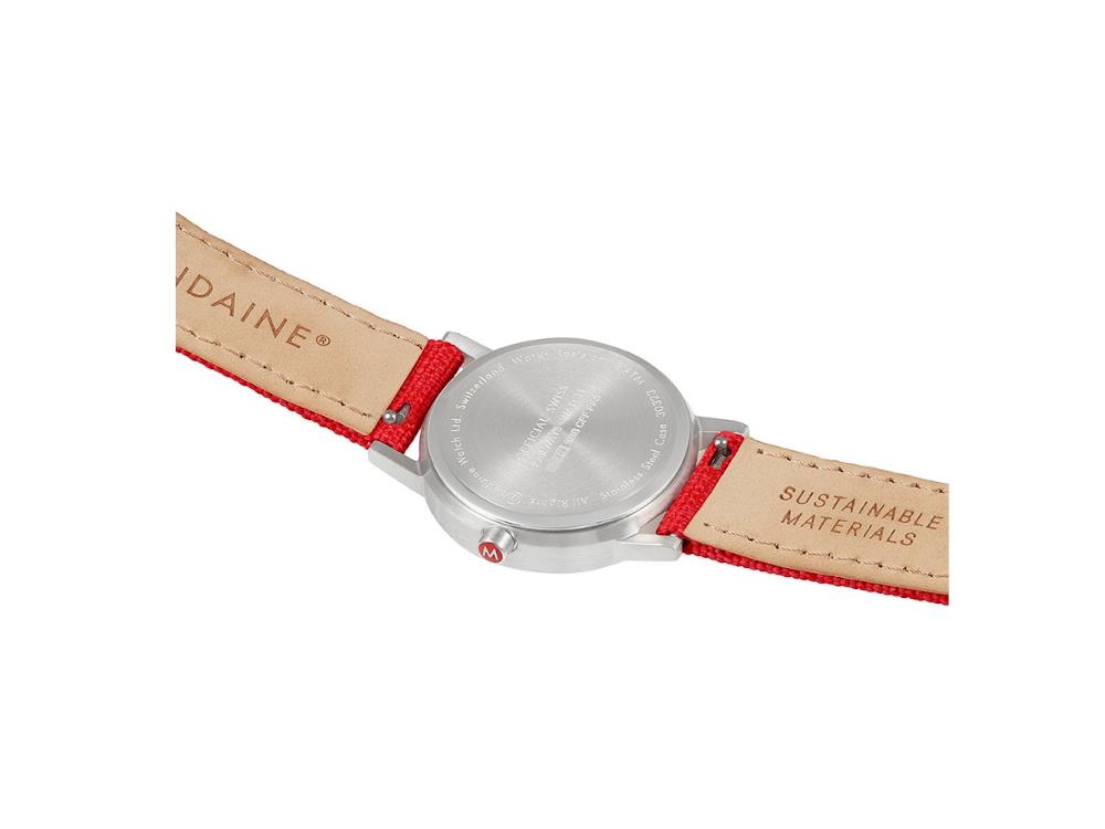 Mondaine Classic Quartz Watch, White, 30 mm, Fabric strap, A658.30323.17SBC