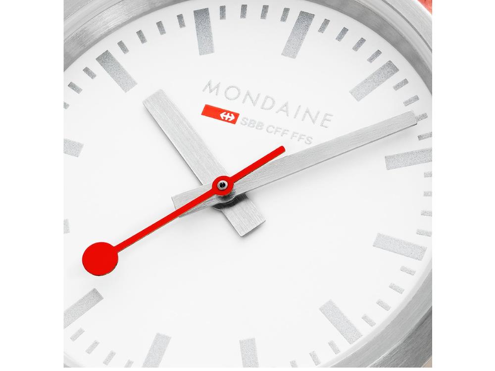 Mondaine Classic Quartz Watch, White, 30 mm, Fabric strap, A658.30323.17SBP