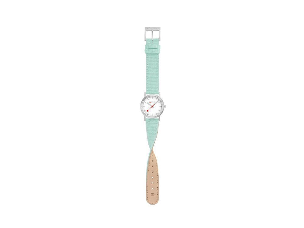 Mondaine Classic Quartz Watch, White, 30 mm, Fabric strap, A658.30323.17SBQ