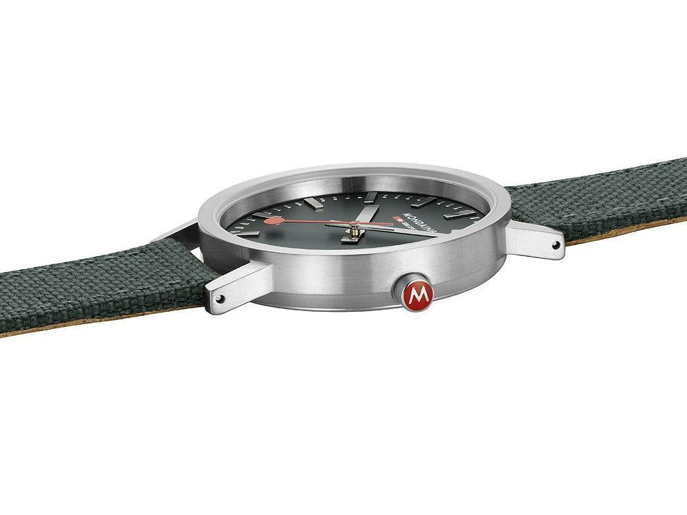 Mondaine Classic Quartz Watch, Green, 36 mm, Fabric strap, A660.30314.60SBD