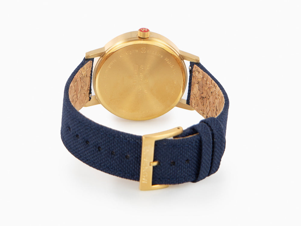 Mondaine Classic Quartz Watch, Blue, 40 mm, Fabric strap, A660.30360.40SBQ