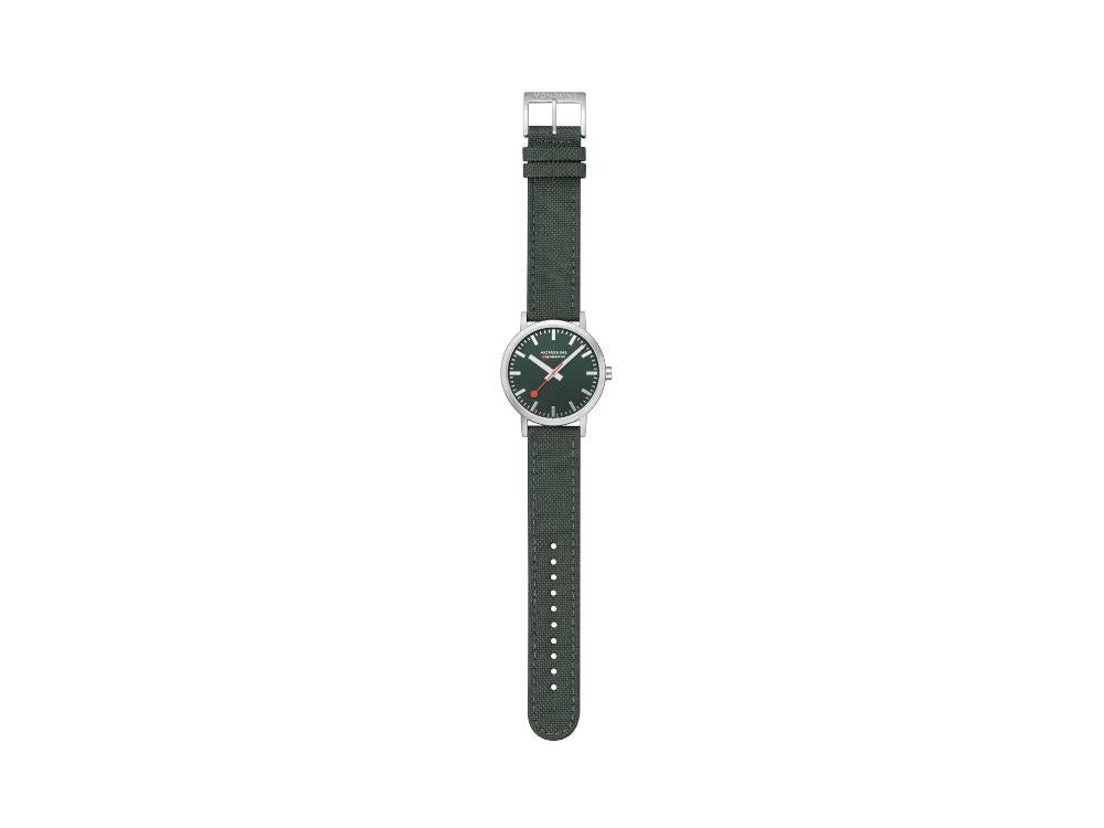 Mondaine SBB Classic Quartz Watch, Green, 40 mm, Fabric strap, A660.30360.60SBF