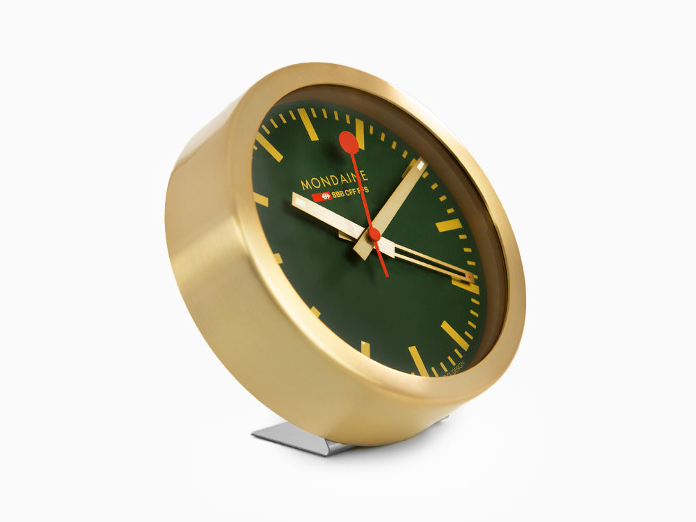 Mondaine Clocks Quartz Watch, Aluminium, Green, 12.5 cm, A997.MCAL.66SBG