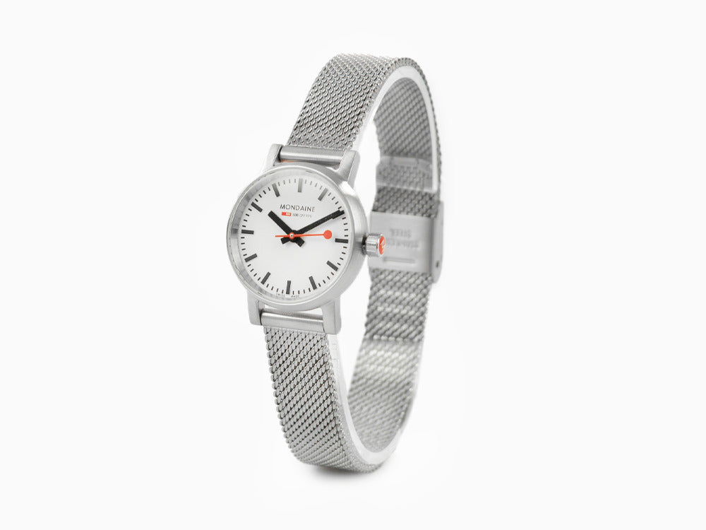 Mondaine SBB Evo2 Petite Quartz Watch, White, 26mm, MSE.26110.SM