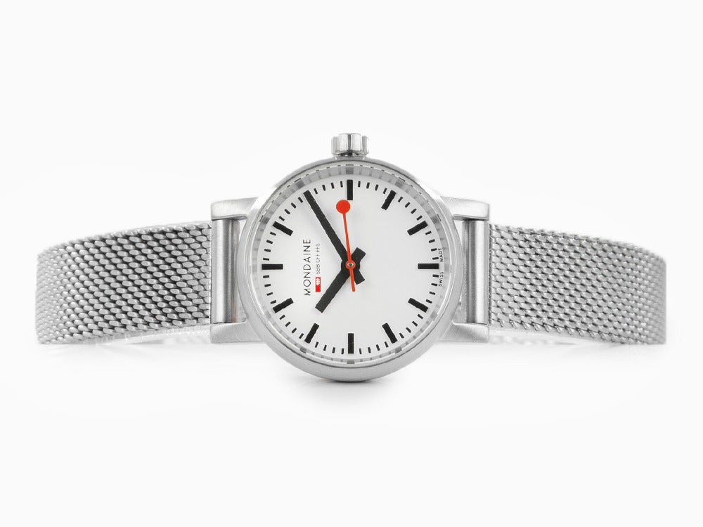 Mondaine SBB Evo2 Petite Quartz Watch, White, 26mm, MSE.26110.SM