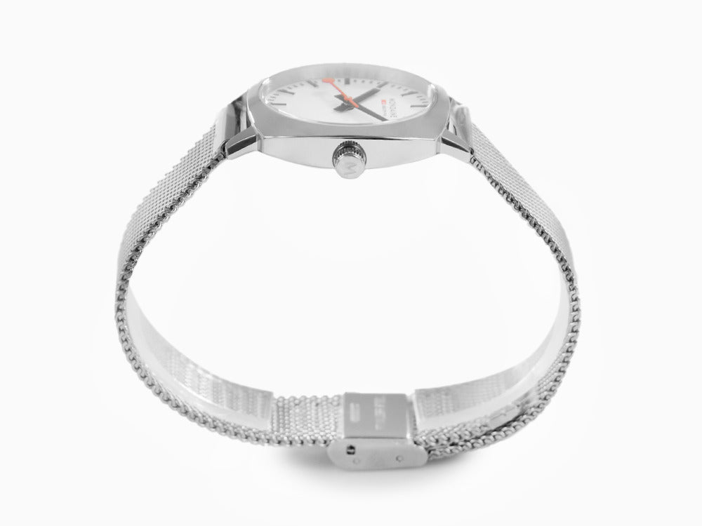 Mondaine Cushion Quartz Watch, White, 31 mm, MSL.31110.SM