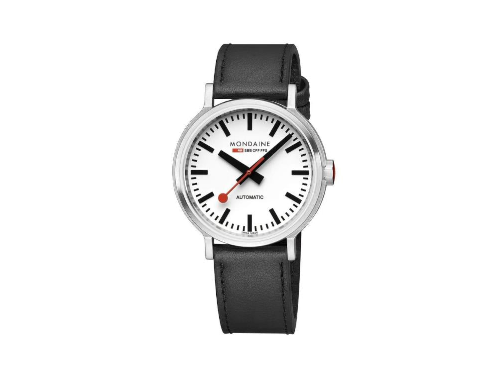 Mondaine Classic Original Automatic Watch, White, 41 mm, MST.4161B.LB