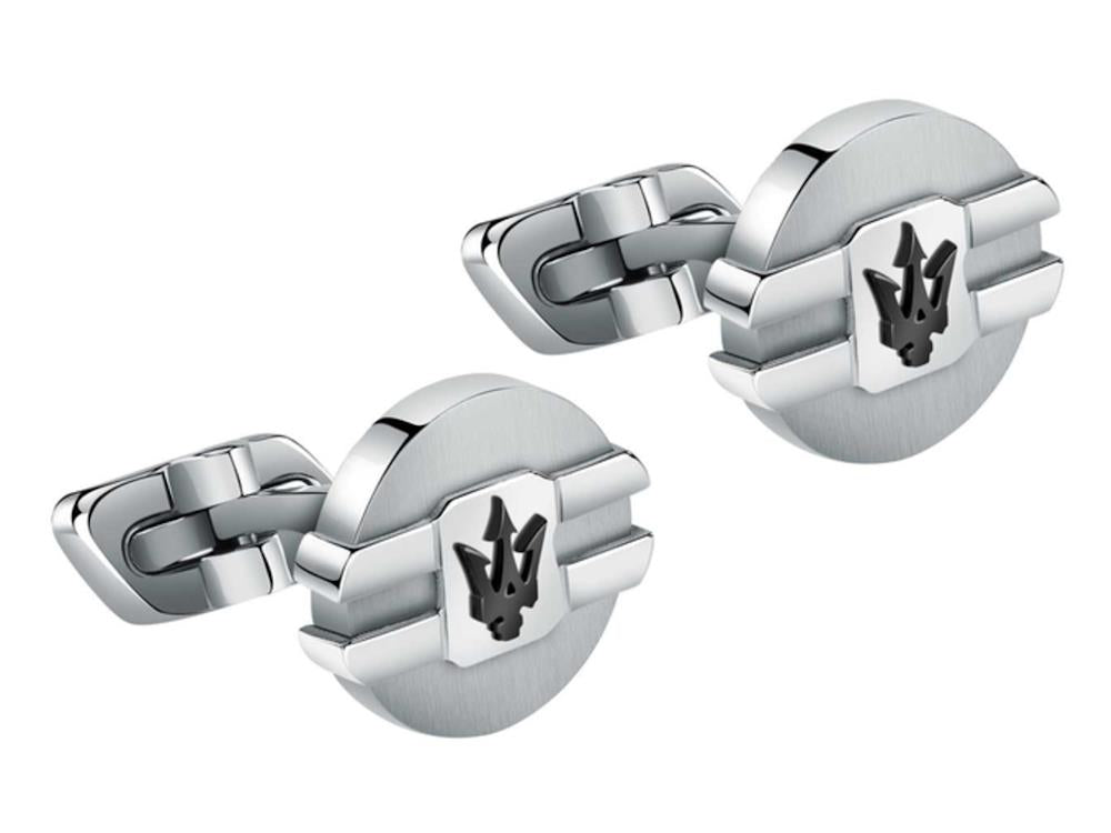 Maserati Gioielli Cufflinks, Steel, Silver, Polished, JM223ATK21