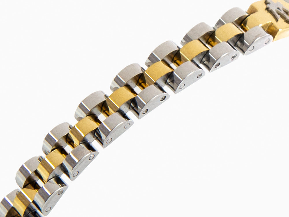 Maserati Gioielli Bracelet, Steel, Silver and Gold, Gold plated, JM320AST09