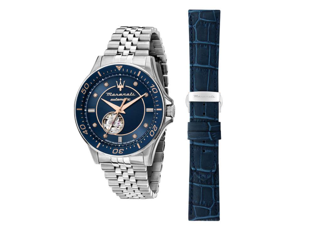 Maserati Sfida Automatic Watch, Blue, 44 mm, Special Edition, R8823140013