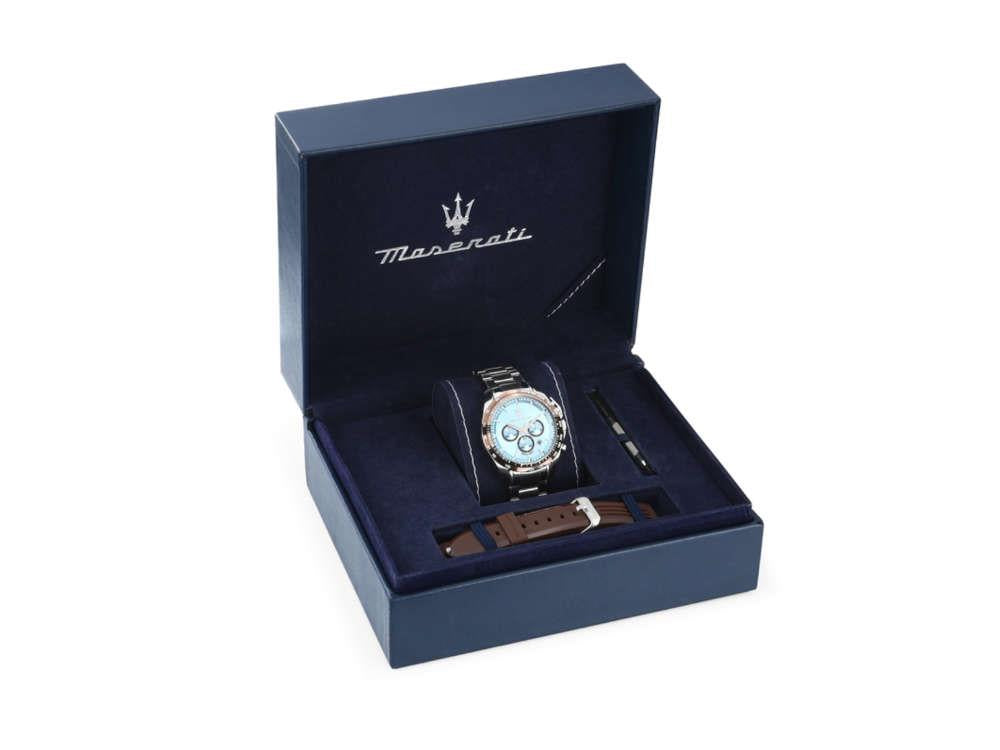 Maserati Traguardo Quartz Watch, Light Blue, Special Edition, R8873612064