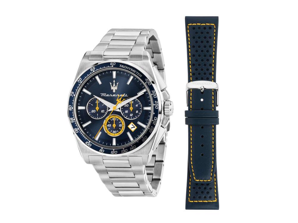 Maserati Velocitá Quartz Watch, Blue, 43 mm, R8873652001