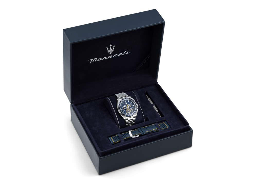 Maserati Velocitá Quartz Watch, Blue, 43 mm, R8873652001