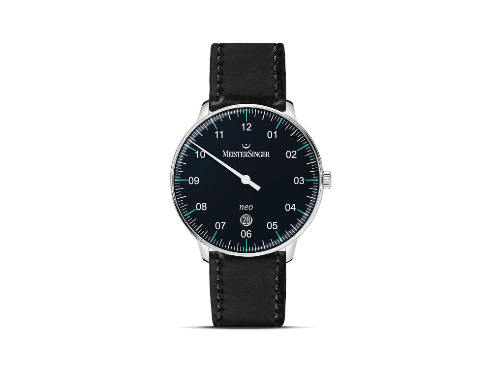 Meistersinger Neo Plus Azureblue Automatic Watch, Day, NE402T