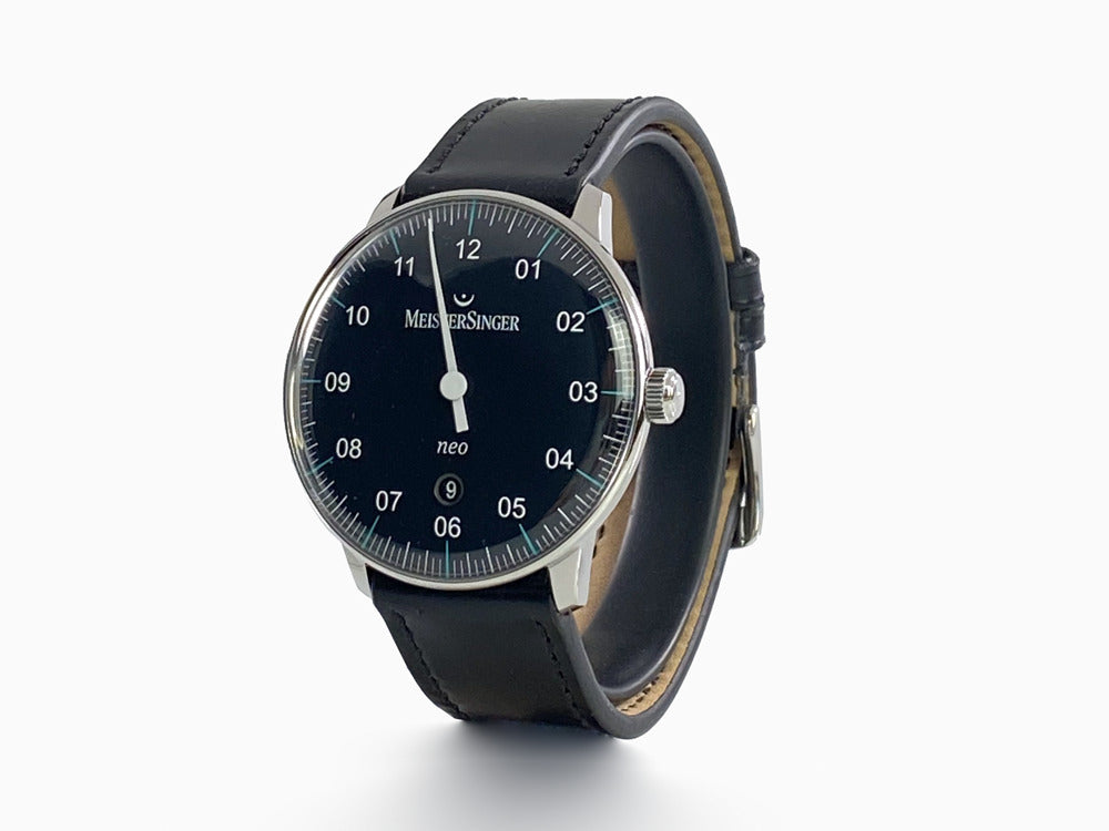 Meistersinger Neo Plus Azureblue Automatic Watch, Day, NE402T