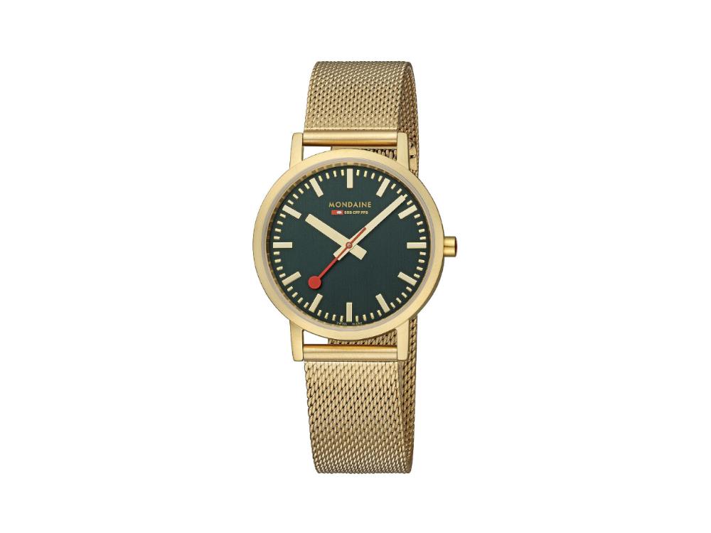 Mondaine Classic Quartz Watch, Green, 36 mm, A660.30314.60SBM