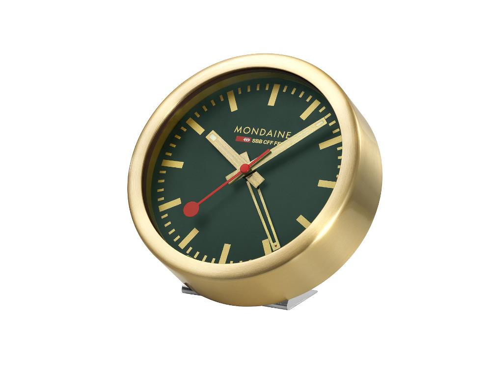 Mondaine Clocks Quartz Watch, Aluminium, Green, 12.5 cm, A997.MCAL.66SBG