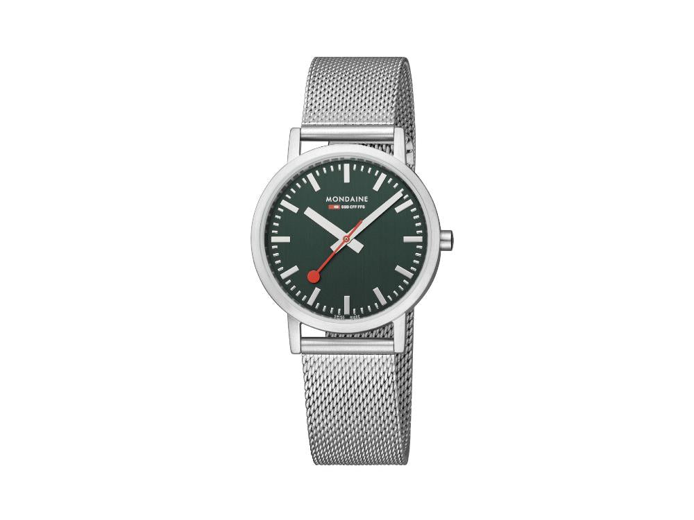 Mondaine SBB Classic Quartz Watch, Green, 36 mm, A660.30314.60SBJ