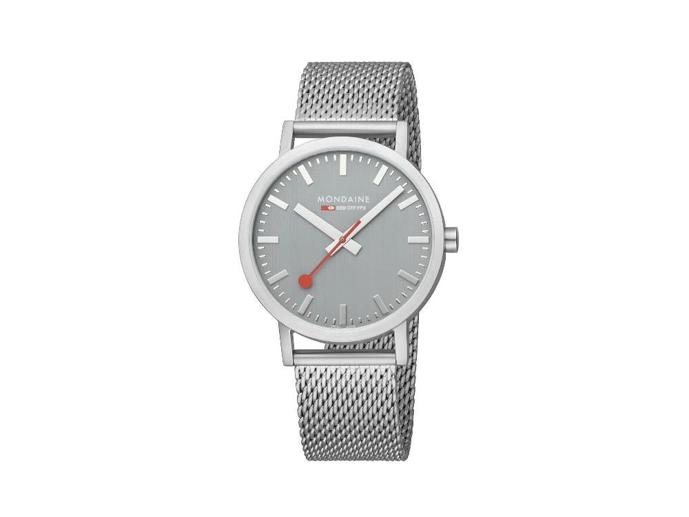 Mondaine SBB Classic Quartz Watch, Grey, 40 mm, A660.30360.80SBJ