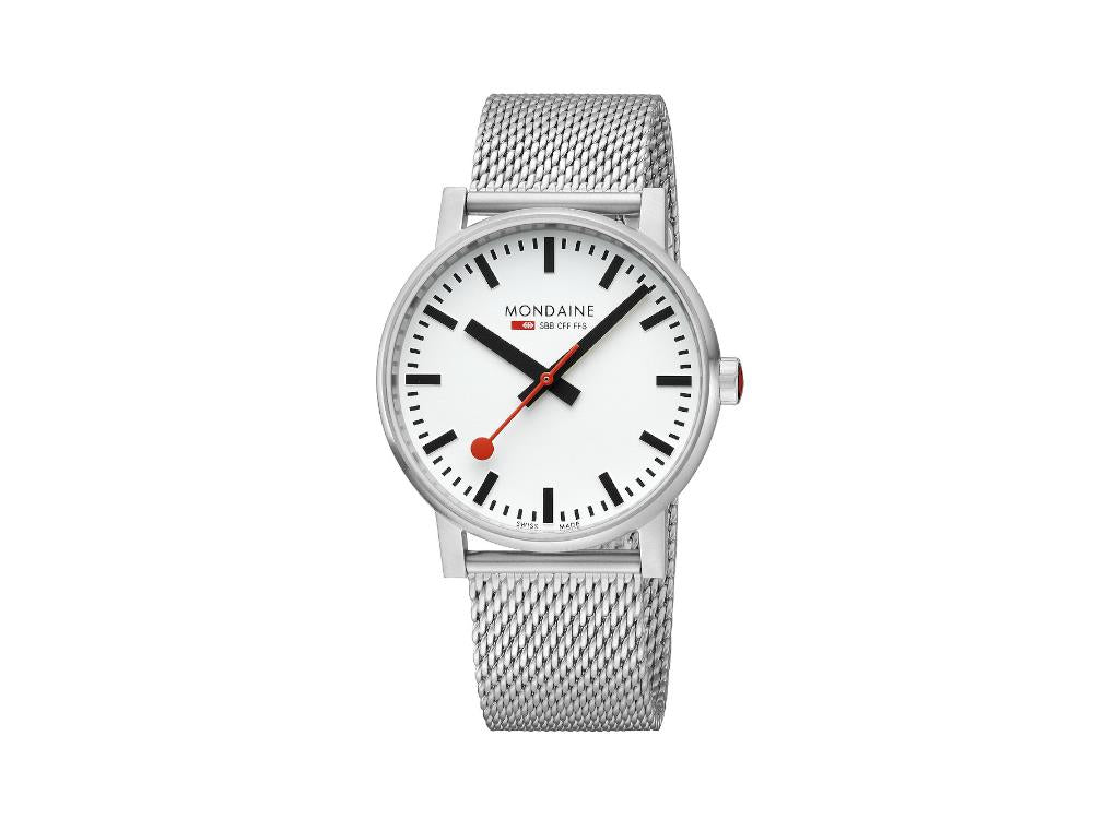 Mondaine SBB Evo Quartz Watch, White, 43 mm MSE.43110.SJ