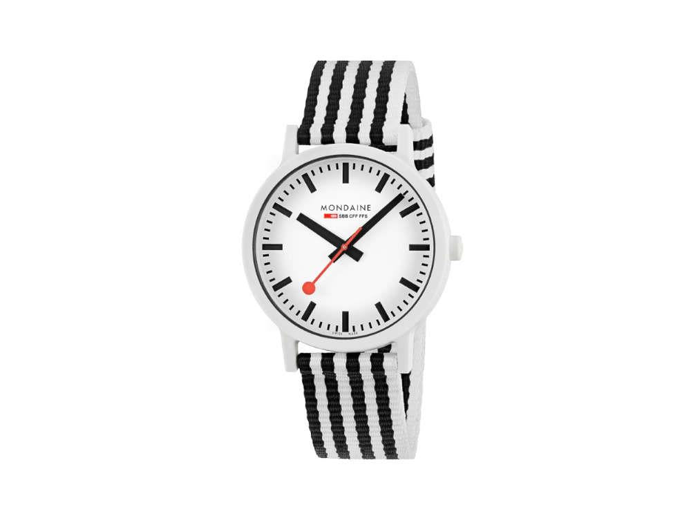 Mondaine SBB Evo2 Quartz Watch, Ecological, White, 41 mm, MS1.41110.LA