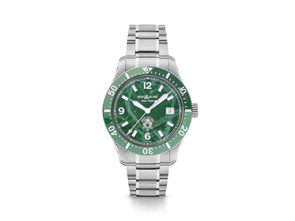 Montblanc 1858 Iced Sea Automatic Watch, Ceramic, Green, 41 mm, 129373