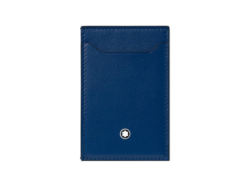 Montblanc Meisterstück Credit card holder, Leather, Blue, 3 Cards, 129684