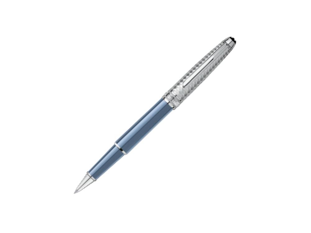 Montblanc Meisterstück Glacier Doué Rollerball pen, Platinum trim, Blue, 129404