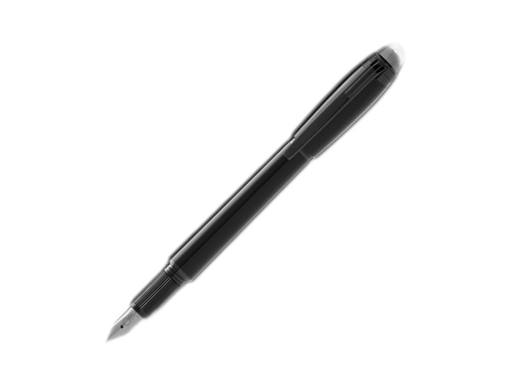 Montblanc StarWalker Black Cosmos Fountain Pen, Black Resin, PVD, 129744