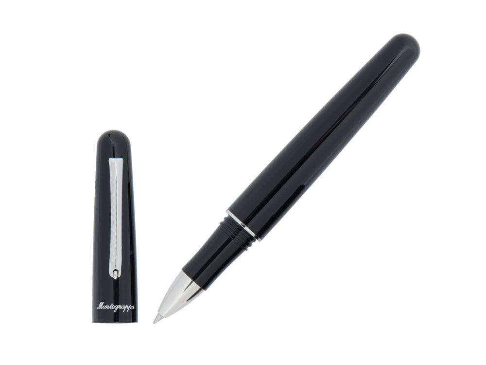 Montegrappa Elmo 01 Rollerball pen, Black Resin, Stainless Steel, ISEORRAC