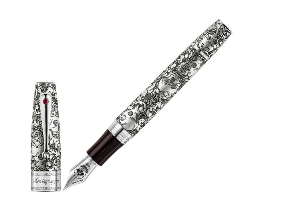 Montegrappa Skulls & Roses Fountain Pen, Limited Edition, ISSKN-SE