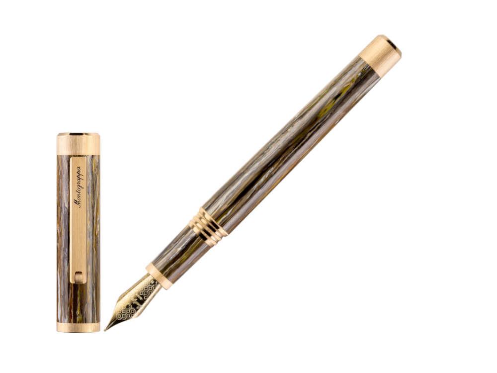 Montegrappa Zero Zodiac Capricorn Fountain Pen, Steel, ISZEZ-IY-M3