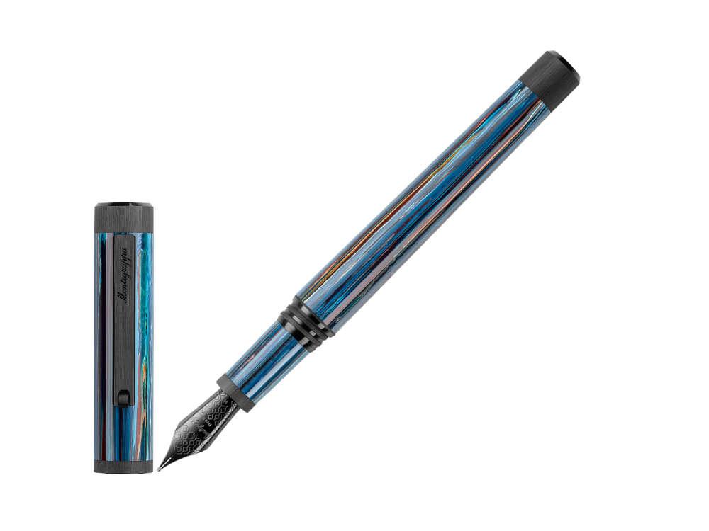 Montegrappa Zero Zodiac Libra Fountain Pen, Steel, ISZEZ-IC-B8