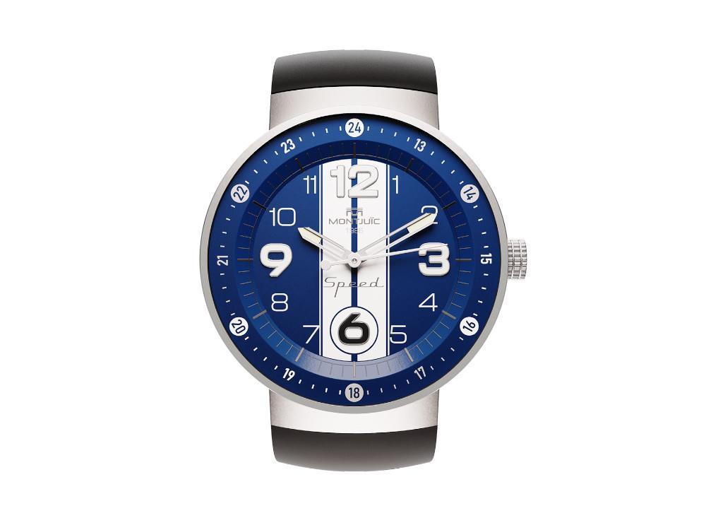 Montjuic Special Quartz Watch, Stainless Steel 316L, Blue, 43 mm, MJ1.1004.S