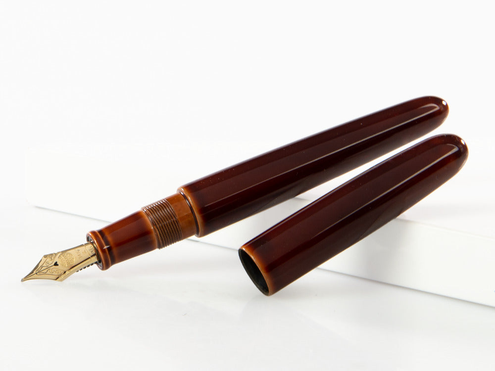 Nakaya Cigar Portable Toki-Tamenuri Fountain Pen, Ebonite