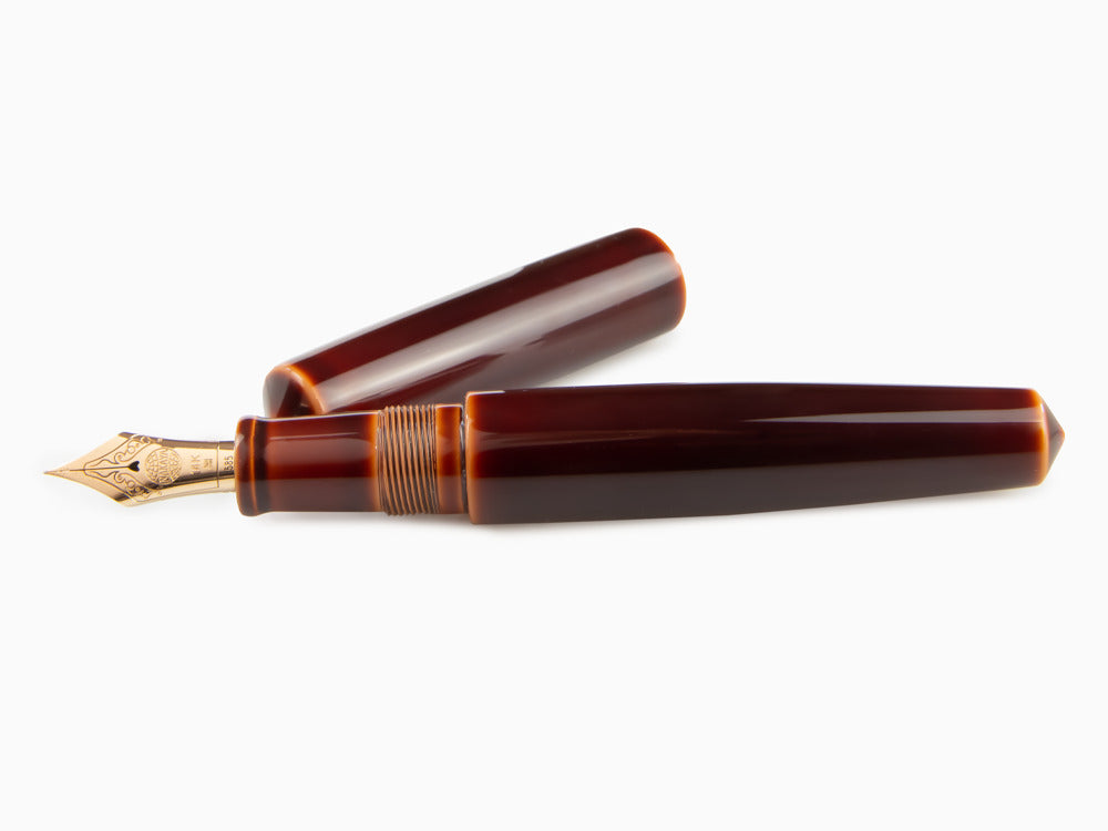 Nakaya Cigar Toki-Tamenuri Fountain Pen, Piccolo, Ebonite