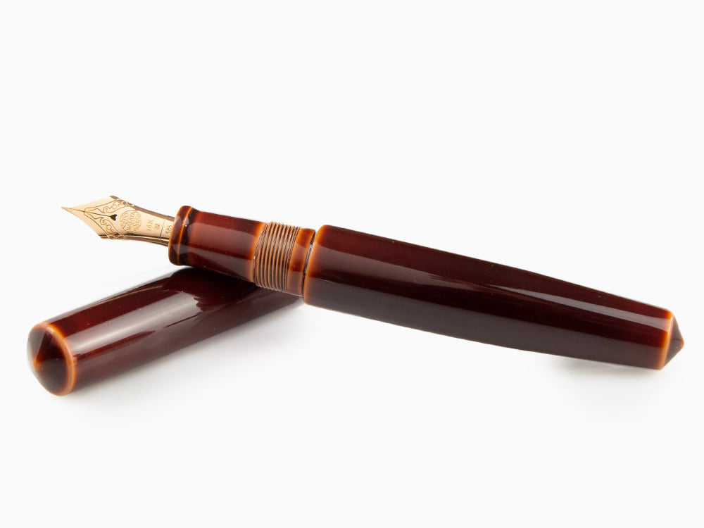 Nakaya Cigar Toki-Tamenuri Fountain Pen, Piccolo, Ebonite