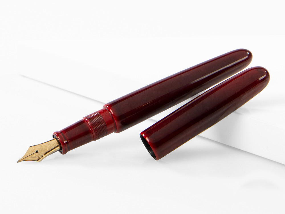 Nakaya Cigar Portable Fountain Pen, Aka-Tamenuri, Ebonite