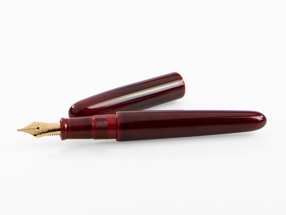 Nakaya Cigar Portable Fountain Pen, Aka-Tamenuri, Ebonite