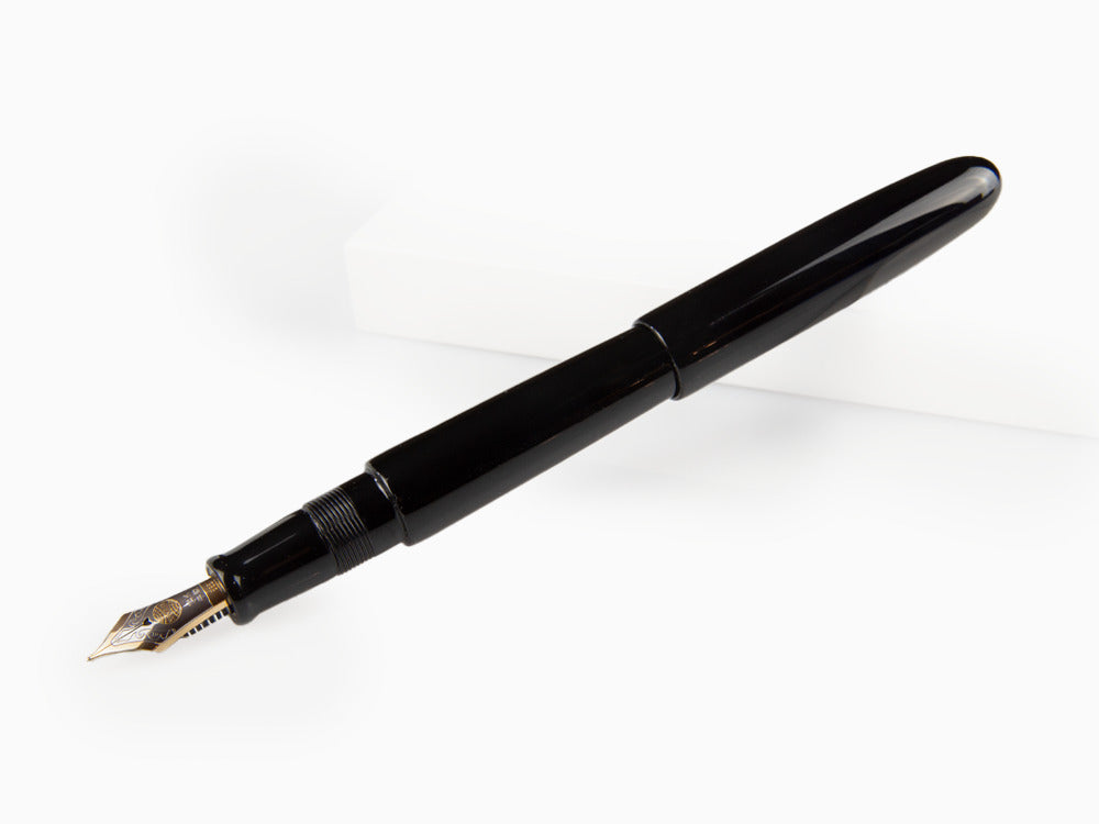 Nakaya Cigar Kuro-Roiro Fountain Pen Portable, Black, 14k Gold bicolour