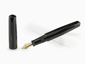 Nakaya Cigar Kuro-Roiro Piccolo Fountain Pen, Black, Urushi lacquer