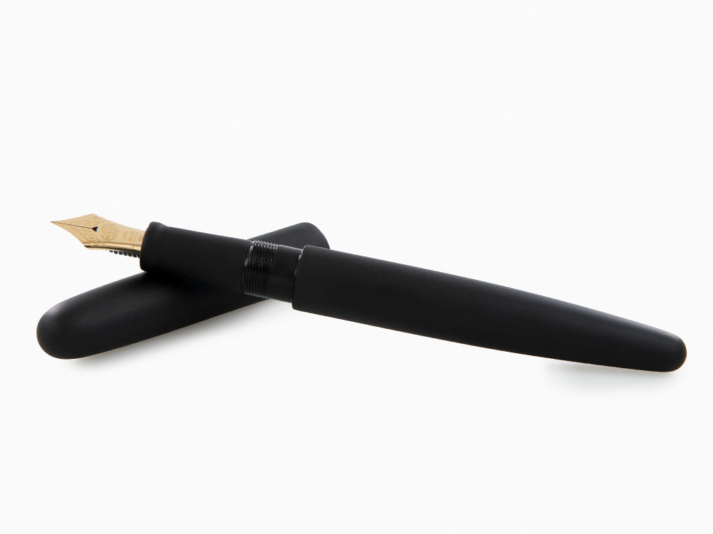 Nakaya Cigar Fountain Pen Long, Black Hairline, Ebonite