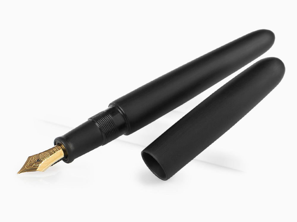 Nakaya Cigar Portable Fountain Pen, Black Hairline, Ebonite