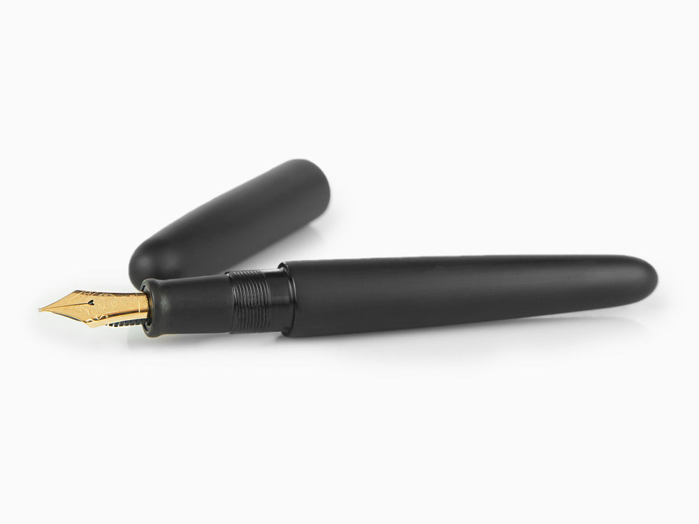 Nakaya Cigar Portable Fountain Pen, Black Hairline, Ebonite